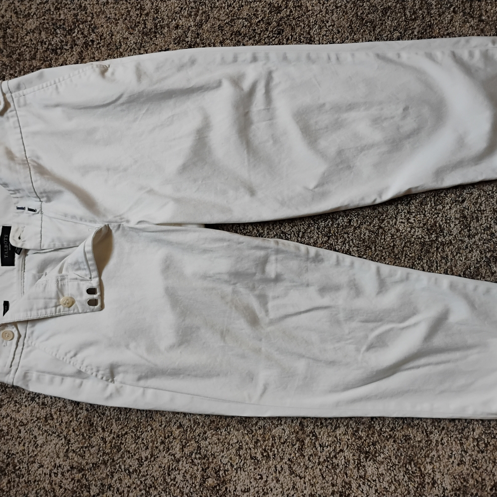 Talbot's White Denim Jeans Capri Length